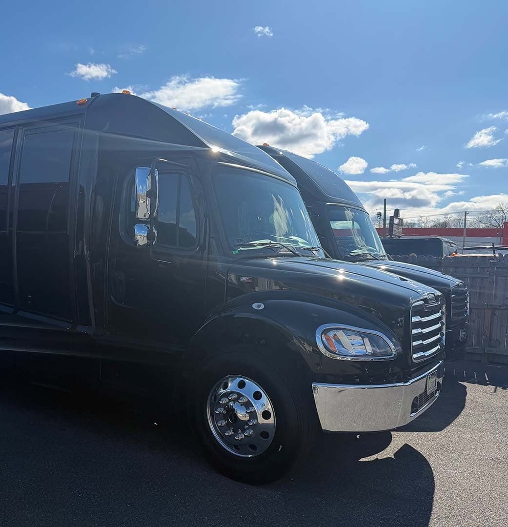 Black coach ready for Miami stadium and event group transportation