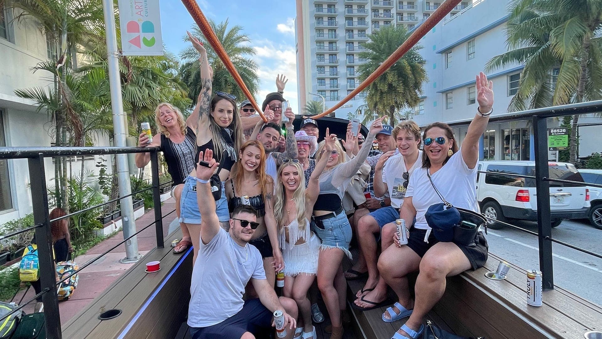 Rumbatours open-air party bus Miami Beach