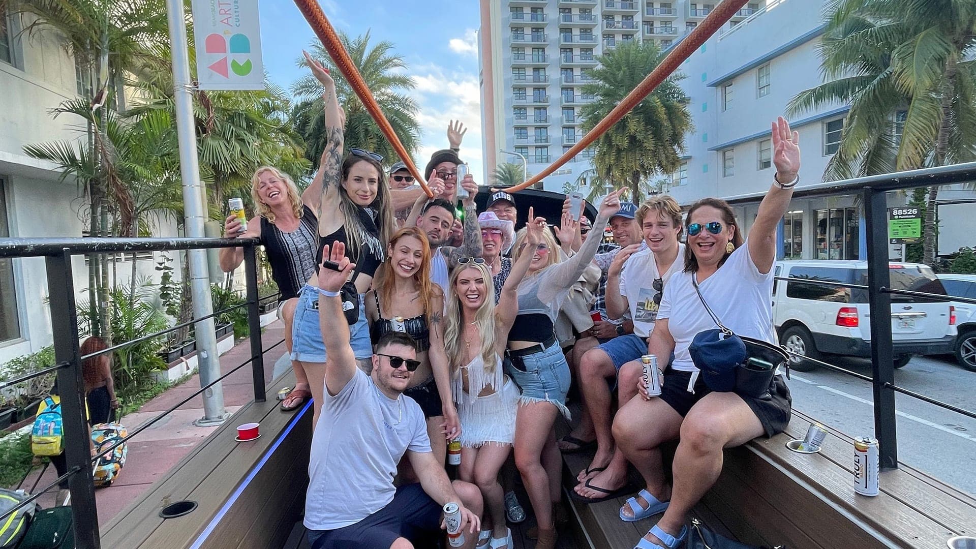 Rumbatours open-air party bus Miami Beach