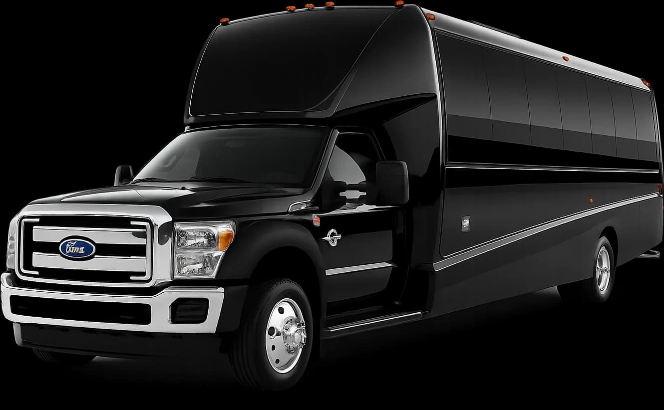 Black executive charter minicoach for Miami corporate transportation