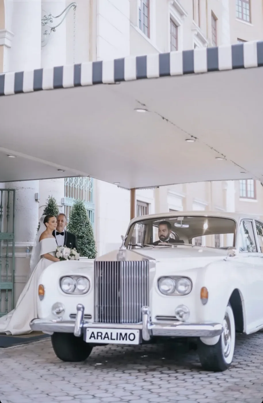 White Rolls Royce — group transportation in Miami